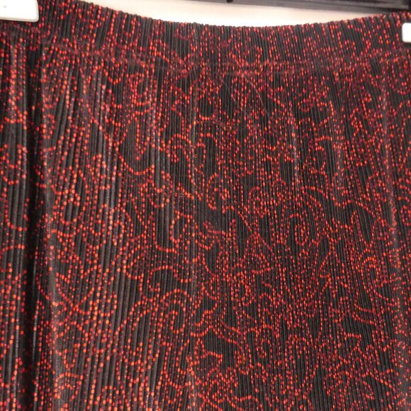 Handmade Red and Black Wide Leg Lounge Pants | 19 inch waist measured - Picture 5 of 16